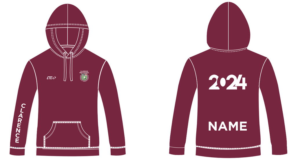 Clarence High School 2024 Celebration Hoodie Maroon