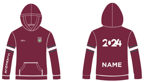 Clarence High School 2024 Celebration Hoodie Maroon - With Stripes