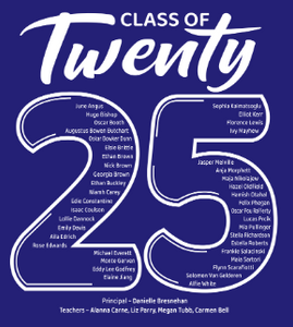 Taroona Primary 2025 Grade 6 Hoodie Youth Sizing
